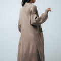 Knitted Wool Long Cardigan Coat