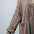 Knitted Wool Long Cardigan Coat