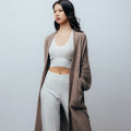 Knitted Wool Long Cardigan Coat